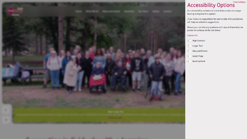 Accessible website design example
