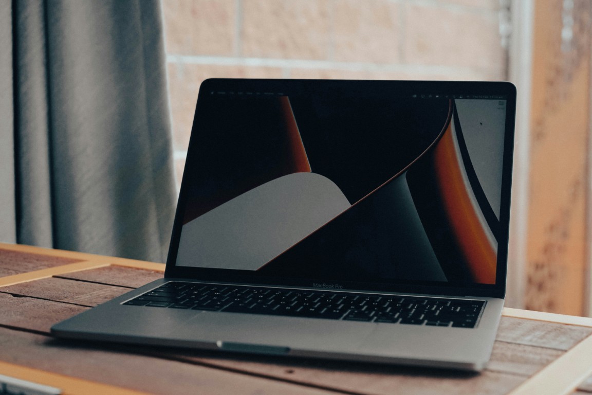 Laptop sitting on a desk