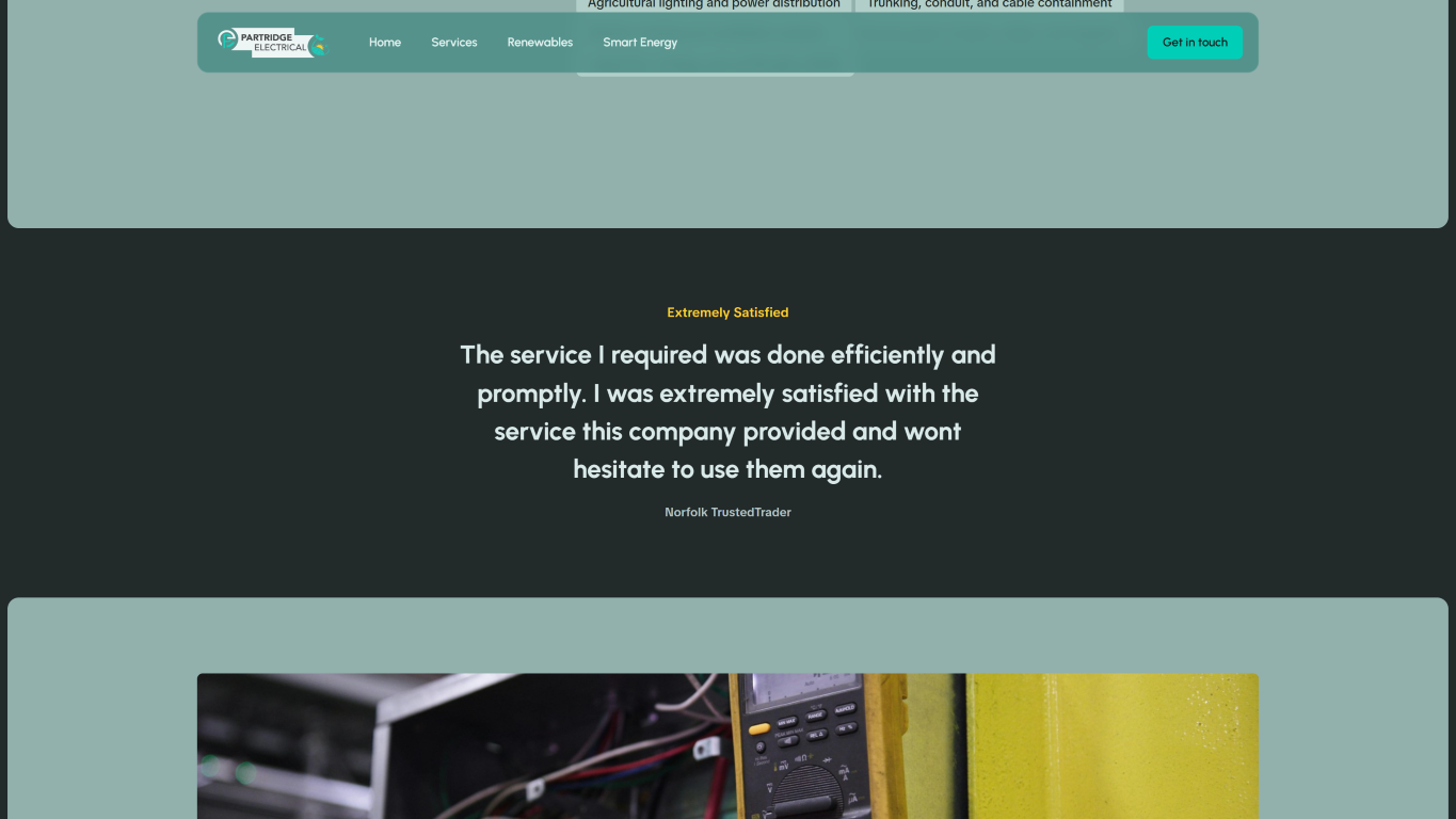 Testimonial block
