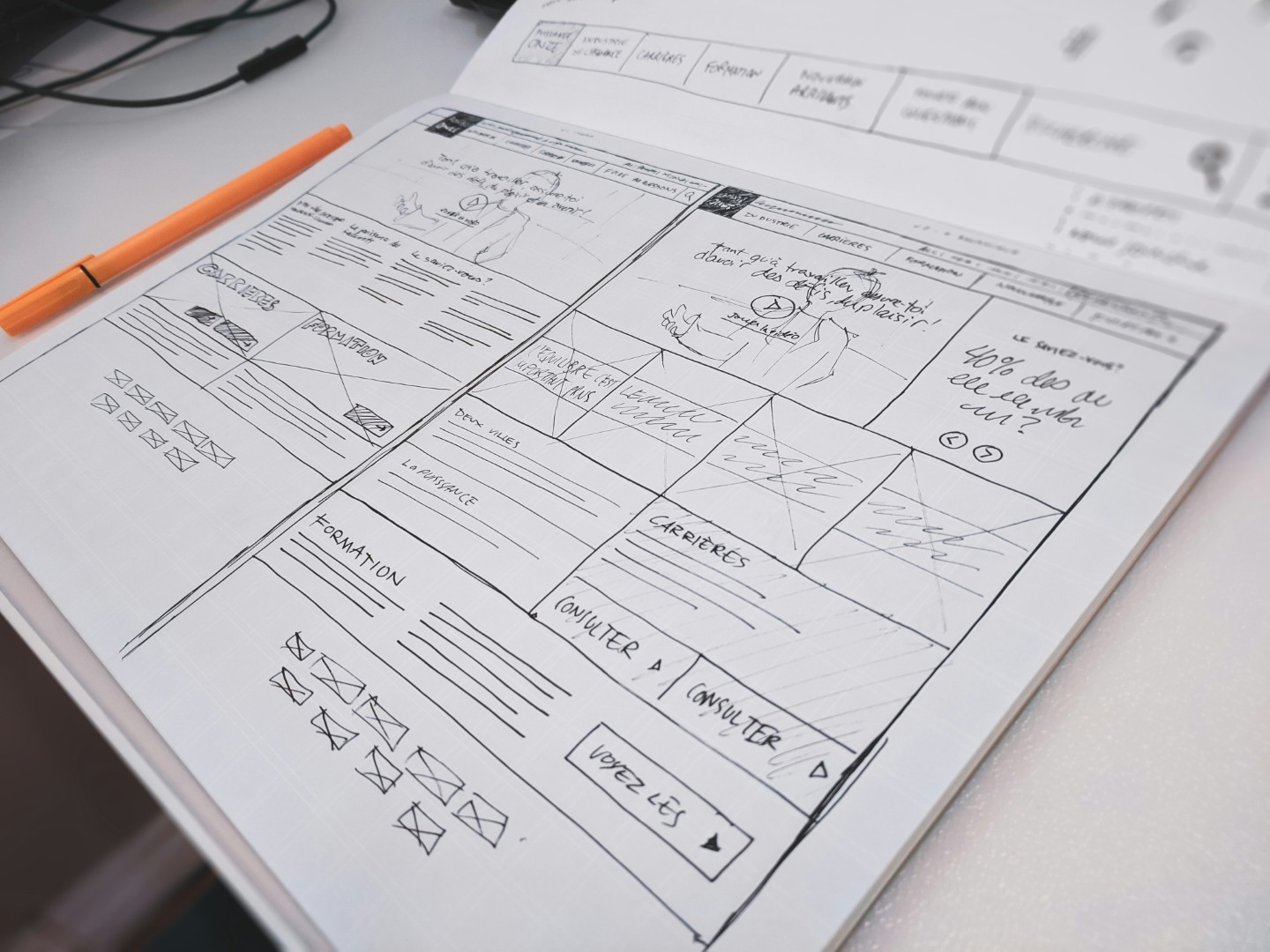 Responsive website design on mobile and desktop